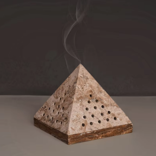 Beige Travertine Bakhoor & Oud Incense Burner - Image 2